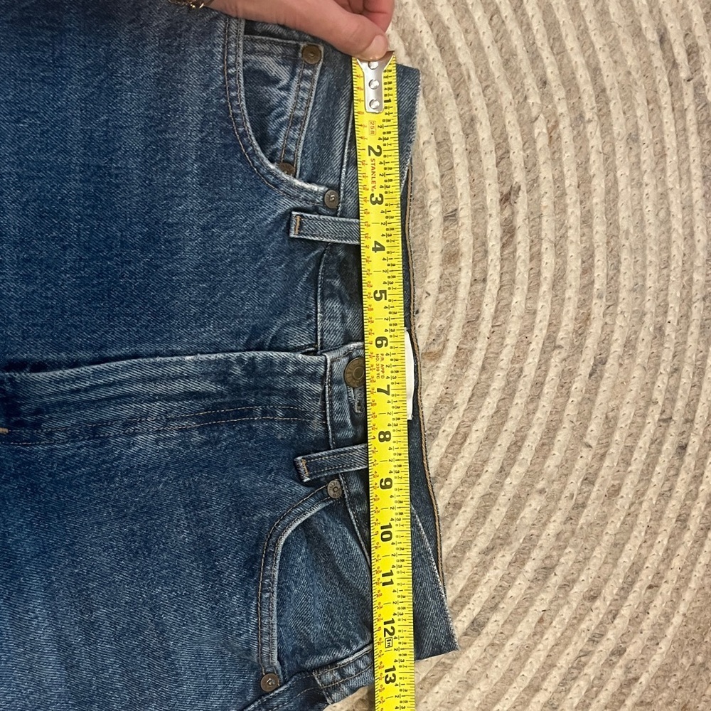 Agolde pinch waist Jeans medium wash cropped zip fly - Picture 7 of 10